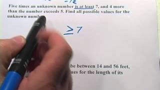 Word Problems with Linear Inequalities [upl. by Hertzfeld]