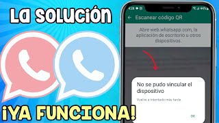 SOLUCIONADO No se Pudo Vincular el Dispositivo en WhatsApp  Error al Escanear Código QR WhatsApp ✅ [upl. by Aible]