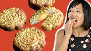 How to Make MOONCAKES With a Traditional Wooden Mold  MidAutumn Festival Recipe [upl. by Idnew]