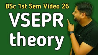 VSEPR theory  VSEPR सिद्धांत  valency shell electron pair repulsion  BSc 1st sem video 26210 [upl. by Notna209]