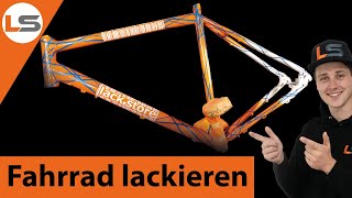 Fahrrad mit Spraydose lackieren und Gewinnspiel 10000 Abonnenten  LACKSTORE [upl. by Atiuqam477]