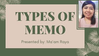 TYPES OF MEMOBUSINESS CORRESPONDENCEREADING AND WRITING SKILLS [upl. by Ydnagrub]