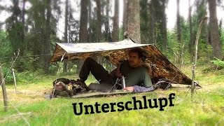 Shelter Aufbau RegenPoncho  Taktisch und für Outdoor [upl. by Haerr]