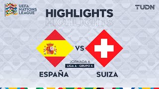 HIGHLIGHTS  España vs Suiza  UEFA Nations League 2024  TUDN [upl. by Kosak]