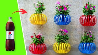 Recycle Plastic Bottles Into Hanging Lantern Flower Pots for Old Walls  Vertical Garden Ideas [upl. by Liakim]