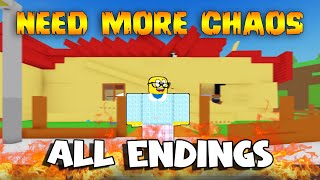 💥 NEED MORE CHAOS 💥  ALL Endings  Full Gameplay ROBLOX [upl. by Yroggerg]