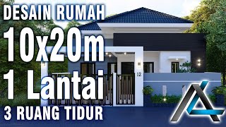 DESAIN RUMAH 10 x 20 meter I Yogyakarta – DESAIN RUMAH TROPIS MODERN  VERTICAL GARDEN amp KOLAM IKAN [upl. by Milton764]