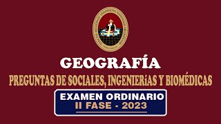 14 PREGUNTAS DE GEOGRAFÍA ADMISIÓN A LA UNSA ORDINARIO II FASE 2023 [upl. by Derwon]