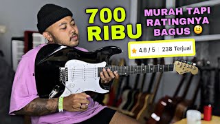 Gitar Listrik Termurah SeIndonesia Cuma 700 Ribu Review Gitar Elektrik Benston [upl. by Dolly]