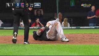 Yasmani Grandal Knee Injury 8202022 [upl. by Ahto620]