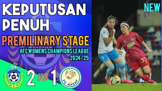 SABAH FA VS PFC NASAF PRELIMINARY AFC WOMANS CHAMPIONS LEAGUE 202425 [upl. by Pinebrook]