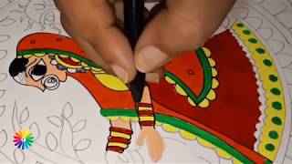 Madhubani painting tutorial with artist Trivenika for beginners [upl. by Strain963]