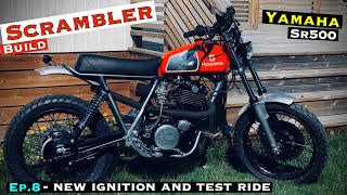 Scrambler Build First Start up  Yamaha SR500 [upl. by Lerraj]