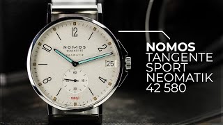 NOMOS Go Sporty  The NOMOS Tangente Sport Neomatik 42 580 WatchGecko Review [upl. by Rory16]