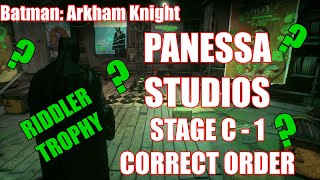 RIDDLER TROPHY  Batman Arkham Knight  Panessa Studios C 1  Correct Generator Order  HOW TO [upl. by Roseline]