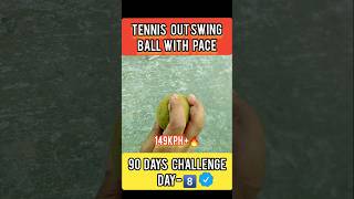 TENNIS OUT SWING BALL WITH PACE 🔥  149KPH🥵 SPEED shorts cricket bowling tennisballcricket [upl. by Walburga232]