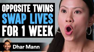 Opposite TWINS SWAP LIVES For 1 Week  Dhar Mann Studios [upl. by Amabel]