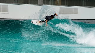 Japanese surfers Sara Wakita Reo Inaba and Shuji Nishi training at Wavegarden Cove demo center [upl. by Chien]