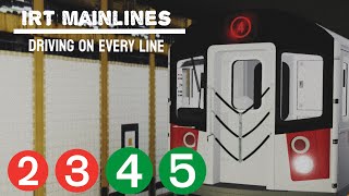 Driving in Every train lines in IRT Minelines  Roblox [upl. by Acissaj]