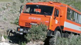 Mongolia Kamaz 43114 Expedition Truck 6X6 Reynolds Boughton RB44 Land Rover Defender 130 [upl. by Adnalra]