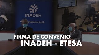 Firma de convenio INADEH  ETESA [upl. by Edita]