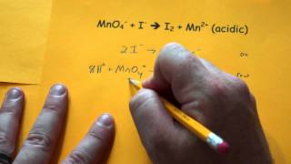 Balancing Redox Reactions Acidic Conditions [upl. by Anahgem]