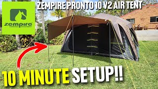 ZEMPIRE PRONTO 10 V2 INFLATABLE AIR TENT REVIEW [upl. by Fairley182]