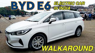 BYD E6 walkaround  First look  in india [upl. by Sandler290]