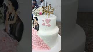 engagement ring ceremony cake youtube weddingcake trending vairalvideo cakedecoration akchef [upl. by Idnerb]