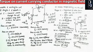 Torque acting on a current carrying coil  Moving Charges amp Magnetism  Beta Classes 1 [upl. by Chu10]