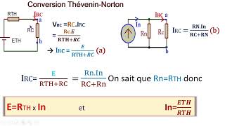 Equivalence entre le théorème de Norton et le théorème de Thévenin Conversion ThéveninNorton [upl. by Ruhtua]