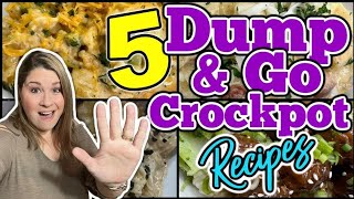 5 MouthWatering DUMP amp GO CROCKPOT Recipes that will BLOW your MIND  BUSY WEEKNIGHT MEALS [upl. by Venuti104]