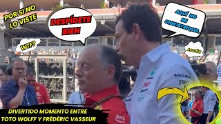 🔴¡Por si no lo Viste Divertido momento entre Toto Wolff y Frédéric Vasseur en el GP de Mónaco F1 [upl. by Fasano]