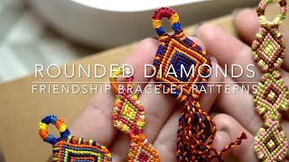 Rounded Diamonds Friendship BraceletKeychain Tutorial HappyKittyCrafts [upl. by Teirtza]