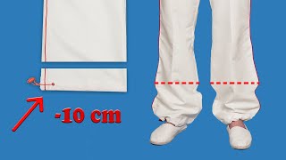 How to hem pants with elastic hem easily  a sewing tip [upl. by Nollek]