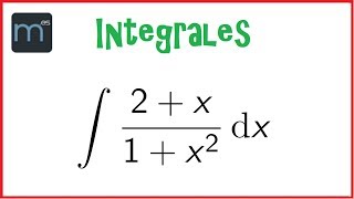 Integral muy sencilla de tipo arctan  logaritmo integrales racionales [upl. by Azeel]