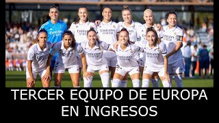 REAL MADRID FEMENINO TERCERO DE EUROPA EN INGRESOS [upl. by Ajnat]