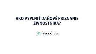 Ako vyplniť a podať daňové priznanie živnostníka za rok 2019 elektronicky online [upl. by Nitza734]