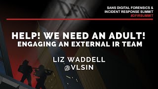 Help We need an adult Engaging an external IR team w Liz Waddell  SANS DFIR Summit 2020 [upl. by Nance]