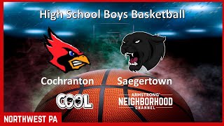 High School Boys Basketball Cochranton vs Saegertown Jan 26 2023 [upl. by Amleht]