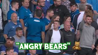 CELTIC BEAT RANGERS AT IBROX AND ANGRY BEARS BOO THEIR TEAM ROTTEN 😂 [upl. by Aiekam]