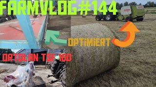 Farmvlog144 Ortolan Andrea TSF 160 Optimierung an der Claas Rollant 46RC und Ballenwagen [upl. by Avrit]