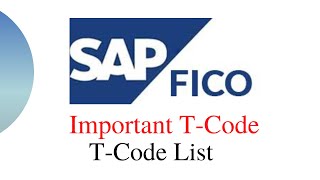 SAP T CODE LIST II MOST USED T CODE II FICO T CODE LIST [upl. by Mindy]