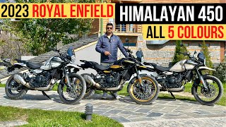 2023 Royal Enfield Himalayan 450 All 5 Colours Walkaround  Four New Colours [upl. by Profant]