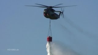 CH53 Löscheinsatz  CH53 Water Drop Bambi Bucket [upl. by Raseda]