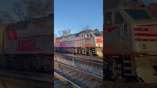 Metra’s Chicago Burlington amp Quincy Heritage unit leads a train on the BNSFMetra Racetrack [upl. by Rotce]