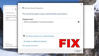 Fix DHCP Is Not Enabled for Ethernet in Windows 1110  How to Solve DHCP Is Not Enabled [upl. by Airlia]