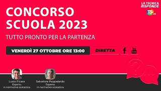 Concorso scuola 2023 tutto pronto per la partenza [upl. by Drue]