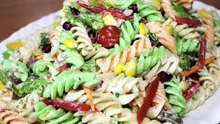 Creamy Pasta Salad with Mayonnaise  Easy Pasta Salad Recipe  Kanaks Kitchen [upl. by Cimah]