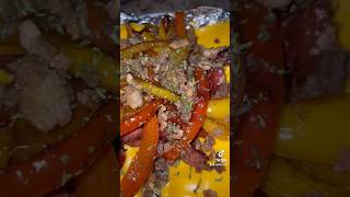 Loaded two meet baked potatoes…bakedpotatoes foodie food cooking ￼ [upl. by Enaitsirk]